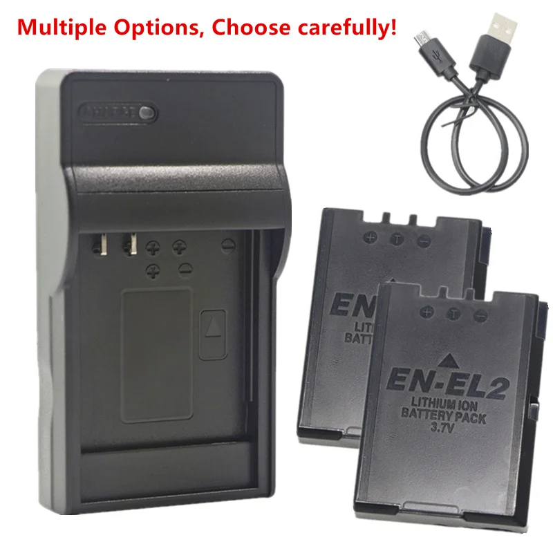 En-El2 Batteria O Caricabatterie Per Nikon Coolpix 2500 Coolpix 3500 Coolpix Sq