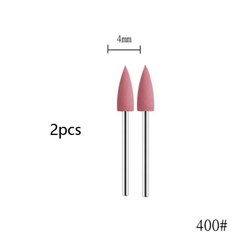 Silicone Rubber Manicure Grinding Head - 2 Pack for Burr and Dead Skin Removal
