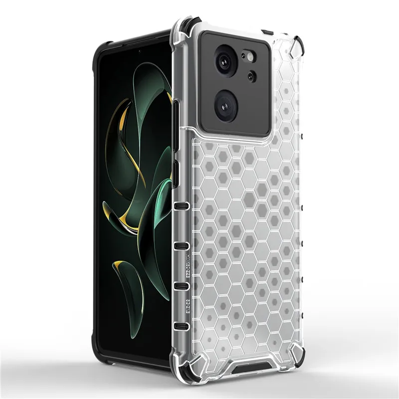 Per Xiaomi 13 T Pro Custodia Per Xiaomi 13 T 13 T Pro Cover 6.67 Pollici A Nido D'Ape Hard Pc Paraurti Di Protezione Antiurto Per Xiaomi 13 T