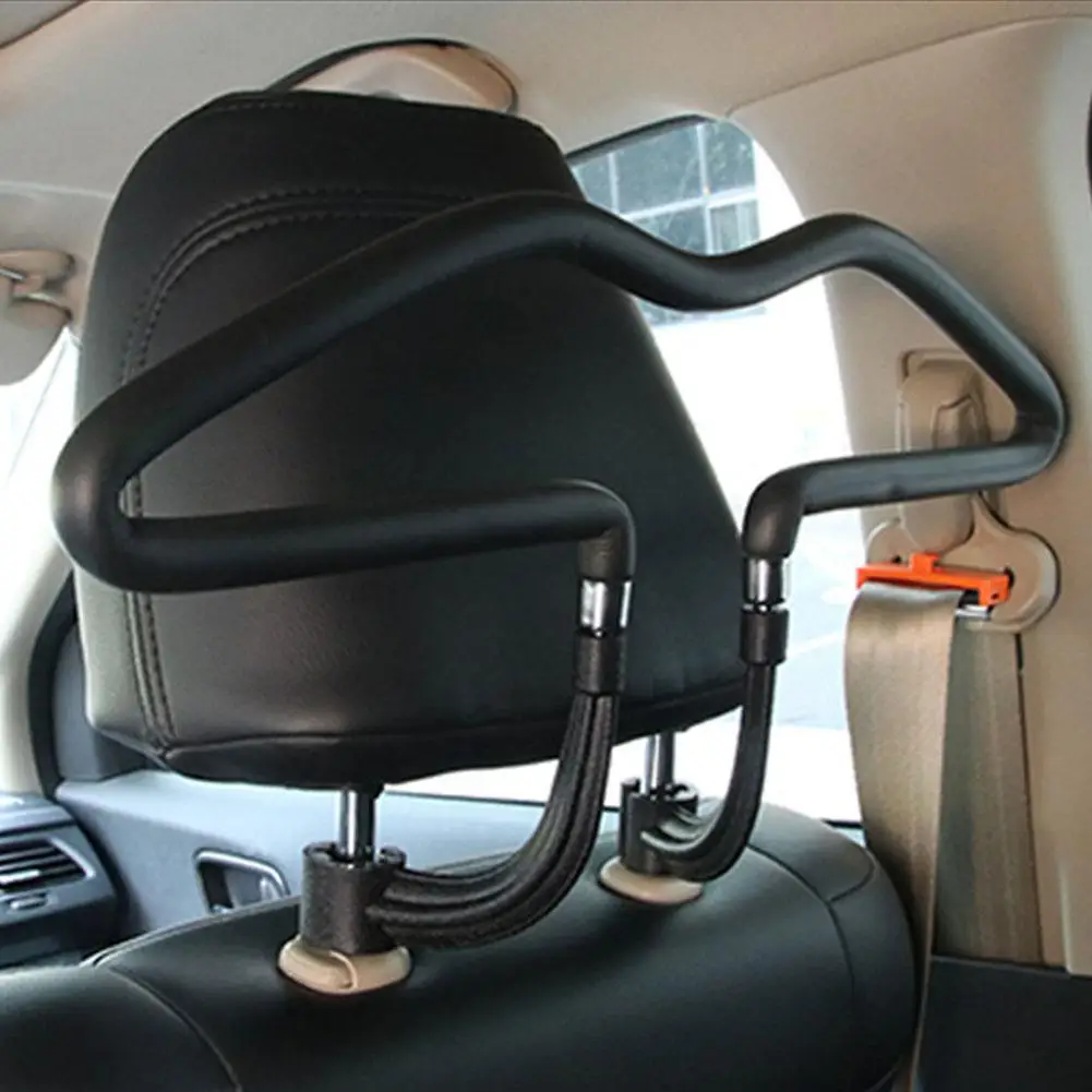 Universal Car Hanger Coat Clothes Back Seat Headrest Stainless Steel Hangers Cloth Jacket Suits Holder Rack Car Supplies