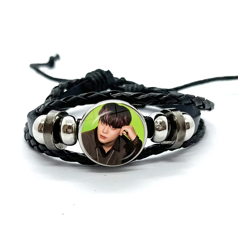 KPOP ATEEZ THE WORLD EP.2 OUTLAW HONGJOONG JONGHO  Bracelets Art Multilayer Braided Bracelets Bangles Handmade Jewelry Gifts 6