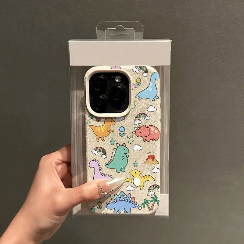 Multicolored Little Dinosaur Phone Case - TPU Protective Cover