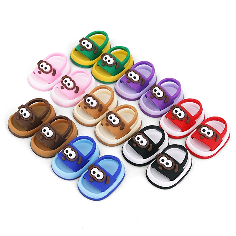 BJD Doll Clothes Accessory 15/17cm Mini Plastic Shoelace Doll Shoes for Play House Dress Up Accessory For 6.9 Inch Dolls