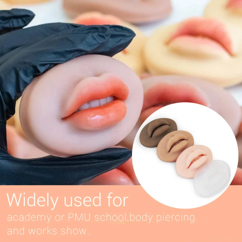 Microblading Reusable 5D Silicone Practice Lips Skin European Solid Lip Block For PMU Beginner Training Tattoo Permanent Makeup