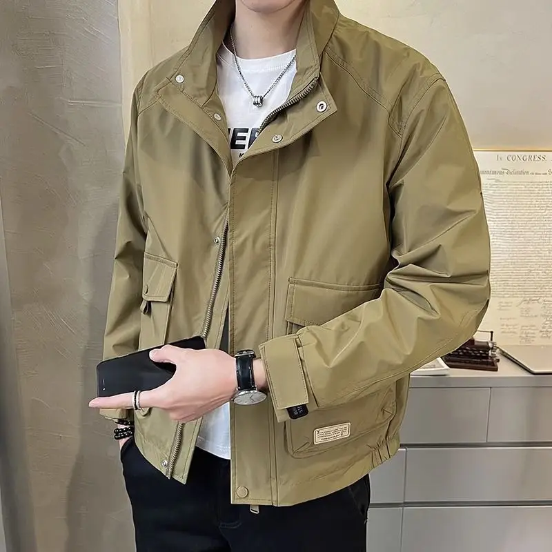 Men Bomber Jacket Military Windbreaker Zipper Baseball Jacket Spring Autumn Men Clothing Motorcycle Jacket Coat Loose New