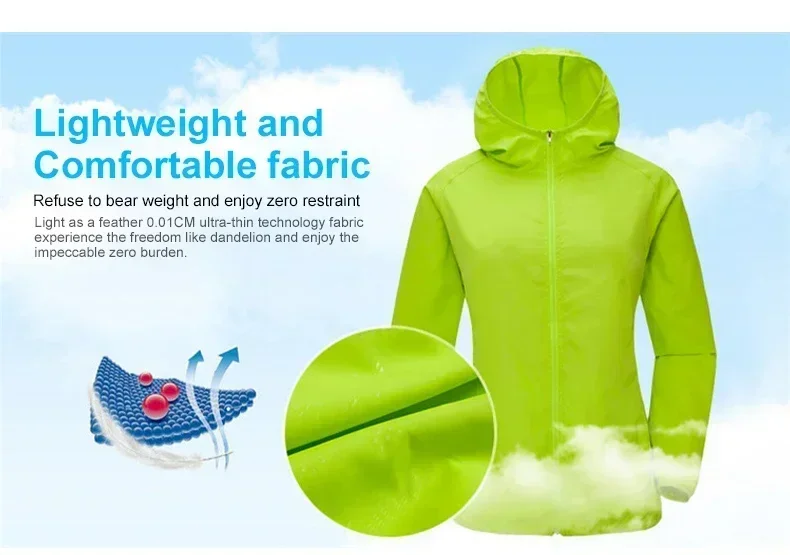 X-TIGER Ultraleichte Windjacke, tragbare, faltbare Kapuzenjacke, Unisex, UV-Schutz, leichter Outdoor-Mantel für Camping, Wandern – Detail 4