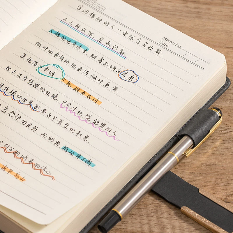 A5-Retro-Notizbuch, superdick, 360-seitig, liniert, Nachfülltagebuch, Tagebuch, weiches Sense-Leder, Besprechungsnotiz für Schulbürobedarf – Detail 3