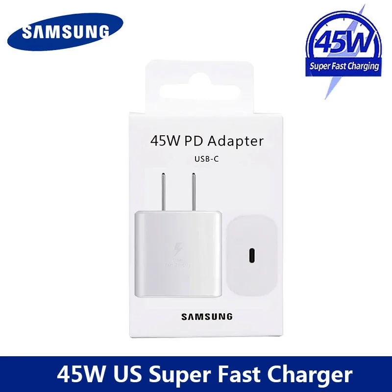 Original Samsung S20 S22 Ultra 45W Surper Fast Charger PD Quick Charge Adapter TypeC For Galaxy S20Plus Note 10+ A90 A80 Tab S7+ baseus 65w Chargers