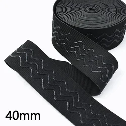 Silicone Elastic Non - Slip Stretch Tape for Sportswear and Garments (Black3 - 40mm)