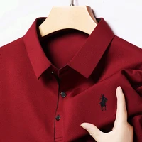 Polo de luxe léger pour hommes, T-shirt à manches longues, décontracté, quotidien, Base de sweat-shirt à revers, 202 Paul 5