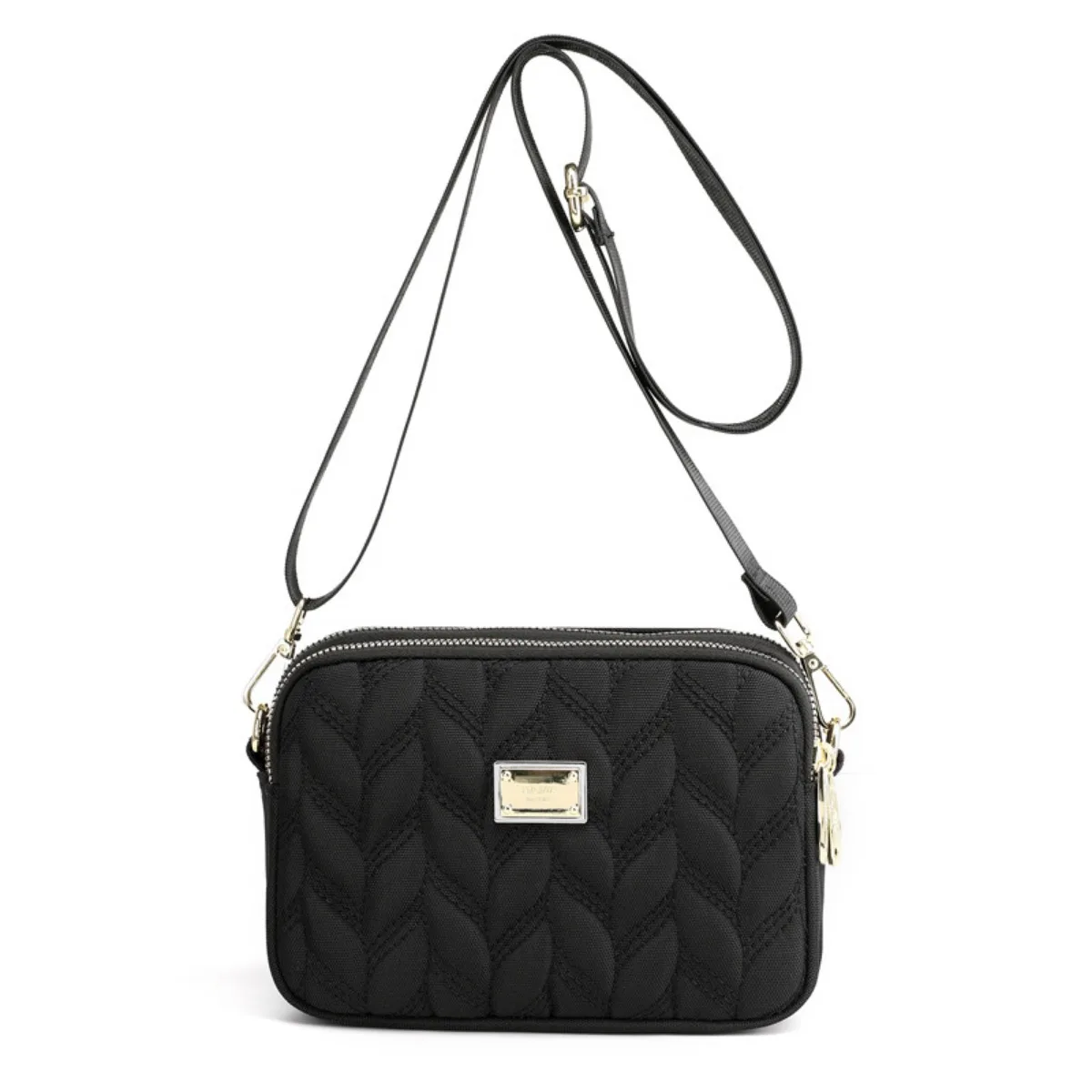 Fashion Multi Pockets Crossbody Bag Trendy Nylon Shoulder Bags Women's Casual Handbag Solid color Phone Purse For Shopping Work