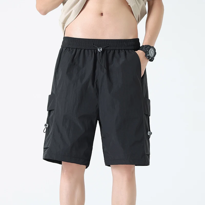 Men Clothing 2024 New Summer Trendy Casual Streetwear Baggy Short Pants Male Solid Pockets Sports Joggers Beach Y2K Cargo Shorts