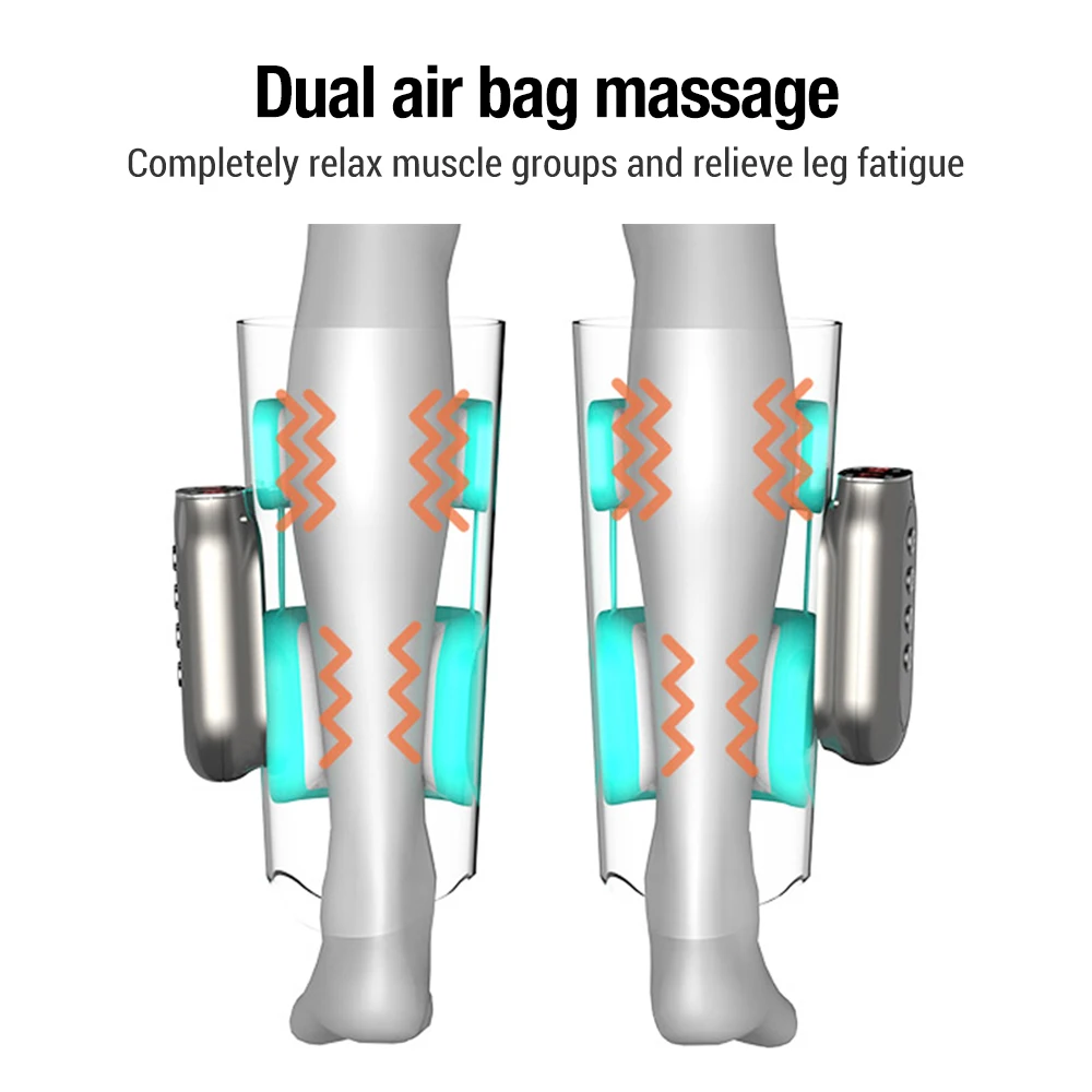 Massaggiatore elettrico wireless per gambe, 3 modalità, doppio airbag, attrezzatura per polpacci, strumento per il rilassamento muscolare delle gambe, sollievo dalla fatica_voghion.com