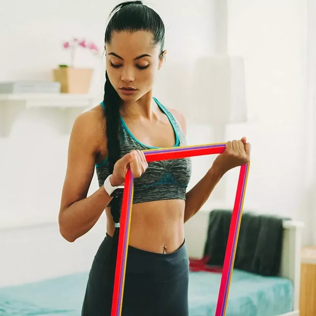 5~125lbs Tpe Gym Resistance Bands Gym Equipment for Home Boxing Yoga Exercise Equipment  Shoulder Back Rehab for Woman Man 6