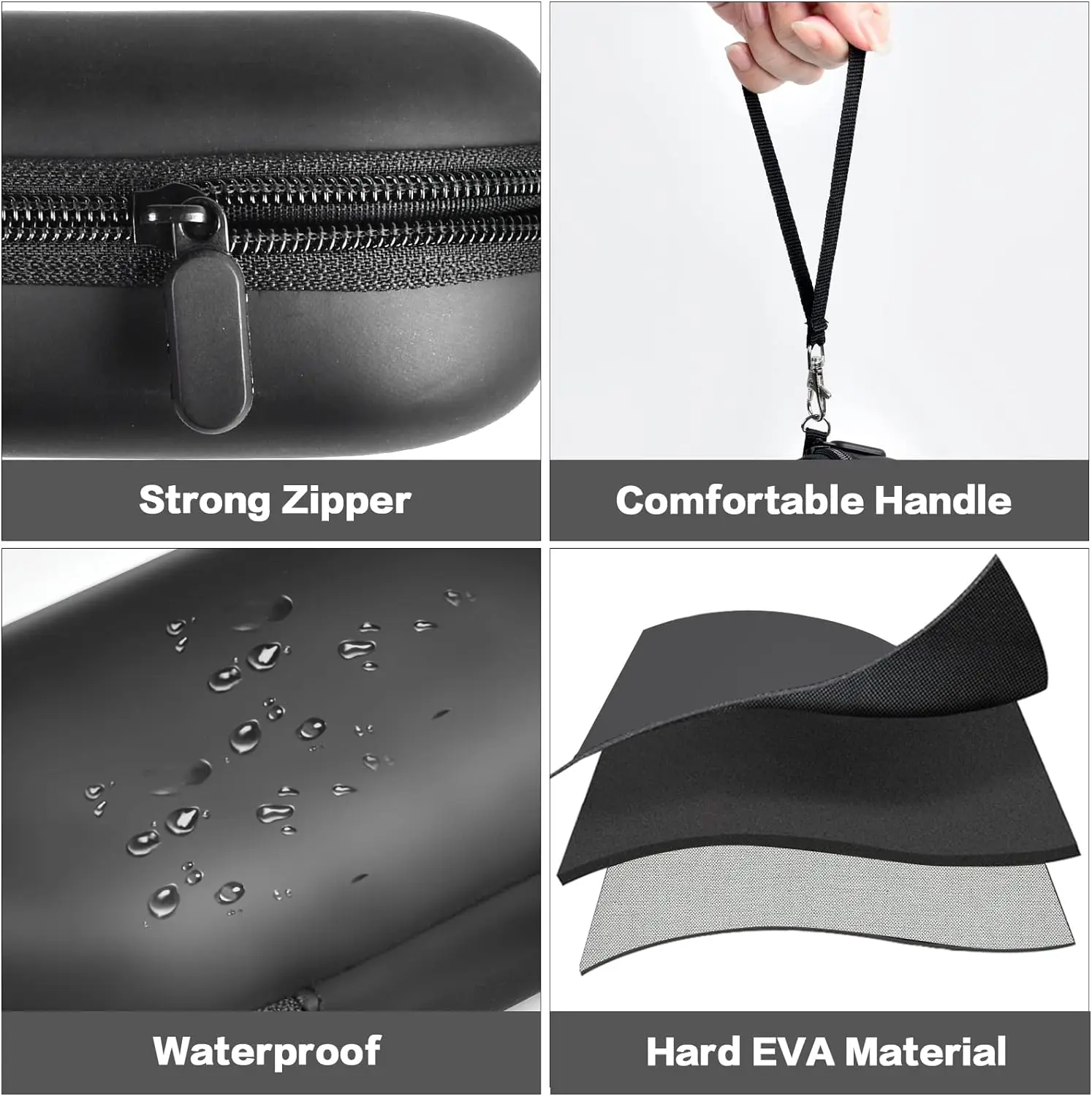 Portable 2 in 1 Contact Lens Case and Glasses Case, Traveling Contact Cases Bag Box Holder with Soak Storage Kit Included Built-