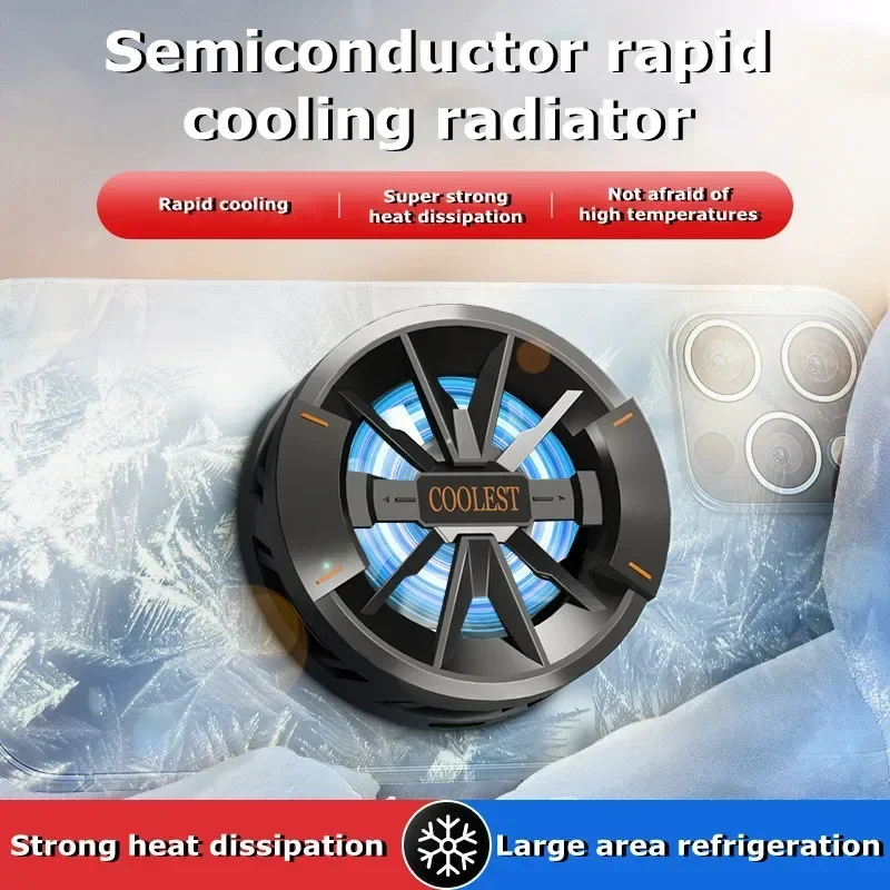 

JS40 ABS Mobile Phone Magnetic/ Back-clip Semiconductor Refrigeration Cooling Fan Radiator for PUBG Game Cooler for IOS Android