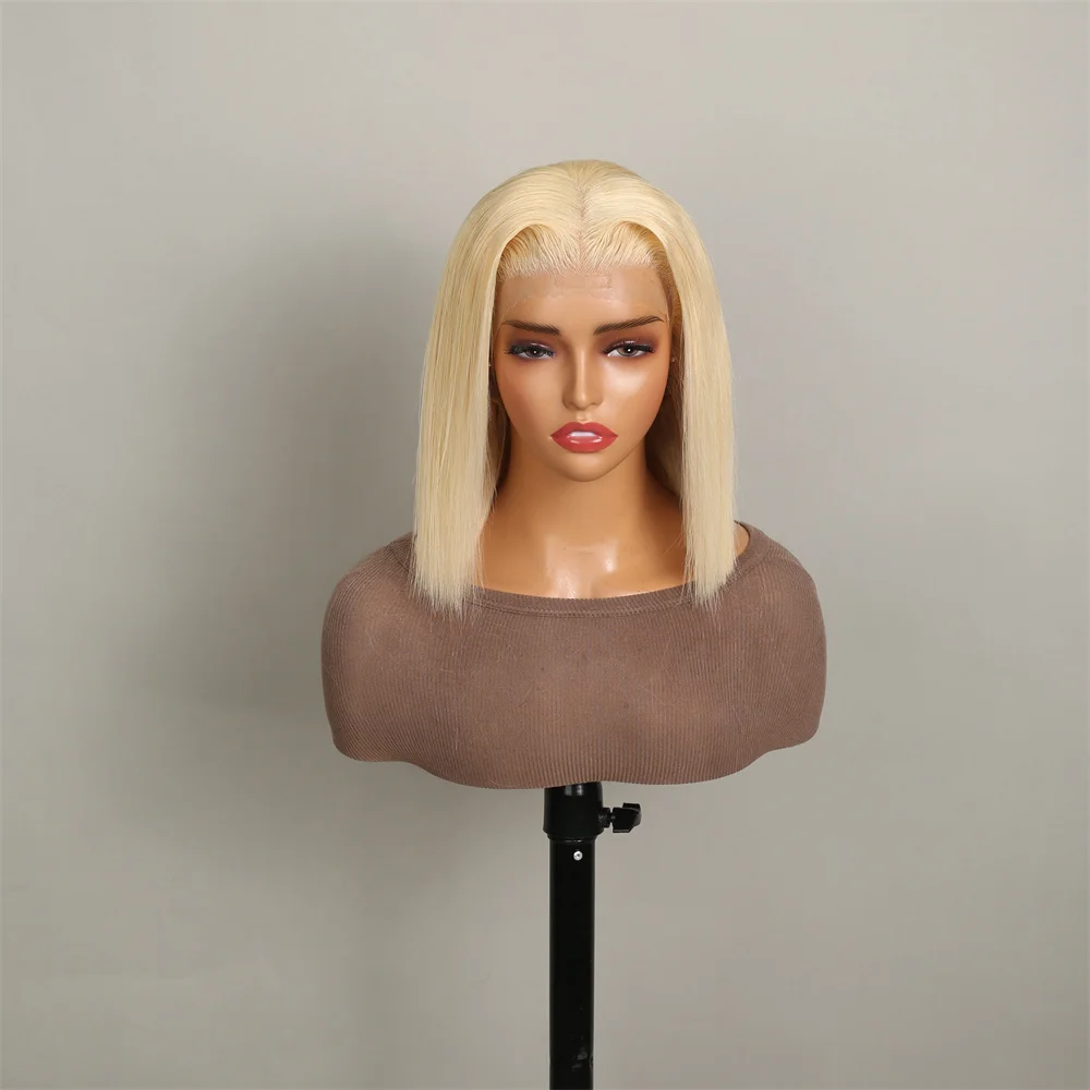

613 Blonde Bob Wig Human hair 180 Density 13x4 Blonde Lace Front Wigs Human Hair Pre Plucked With Baby Hair 613 HD Lace Wig