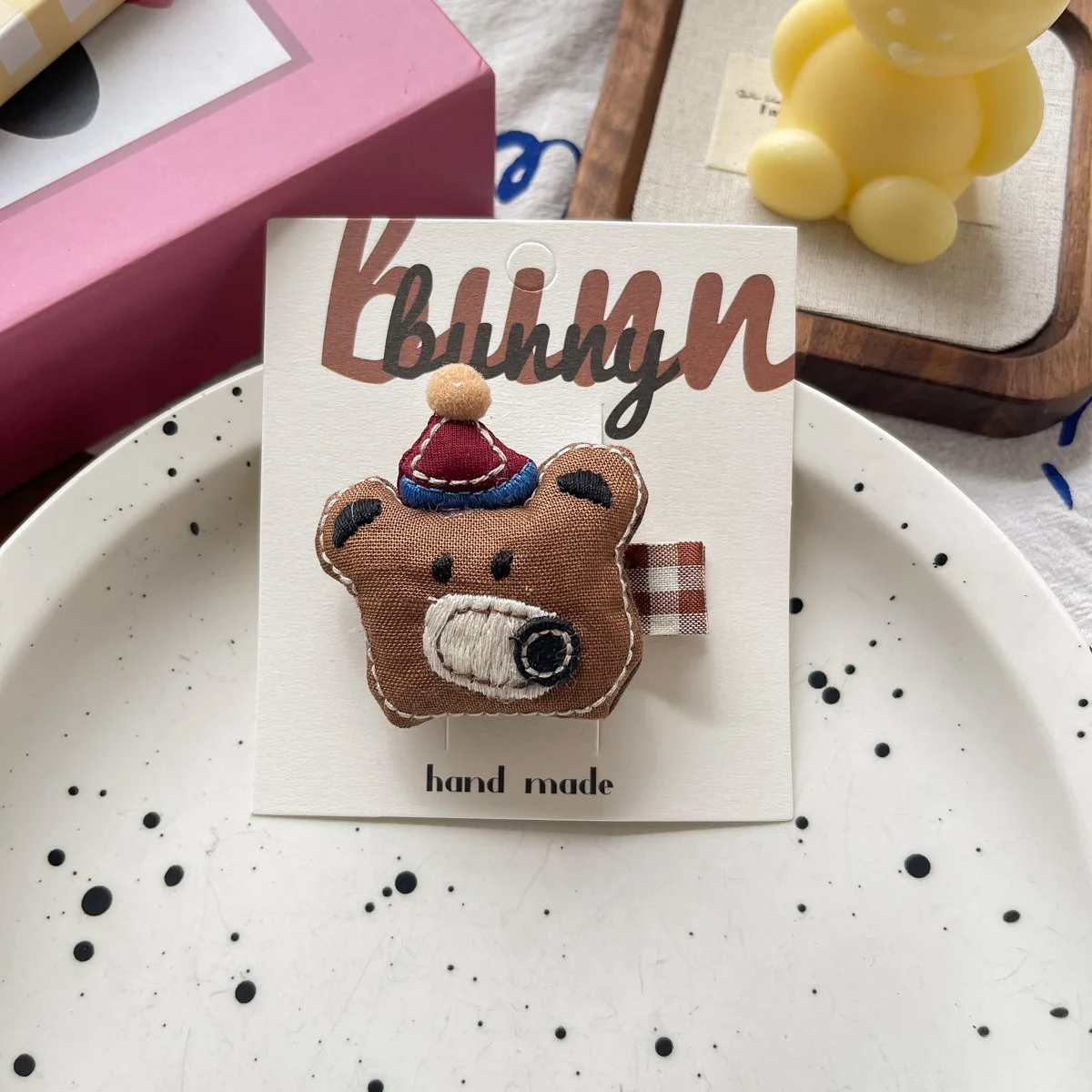 Korean Cute Fabric Cotton Cartoon Animal Children's Duck Bill Clip New Versatile Rabbit Puppy Headrope Hair Accessories