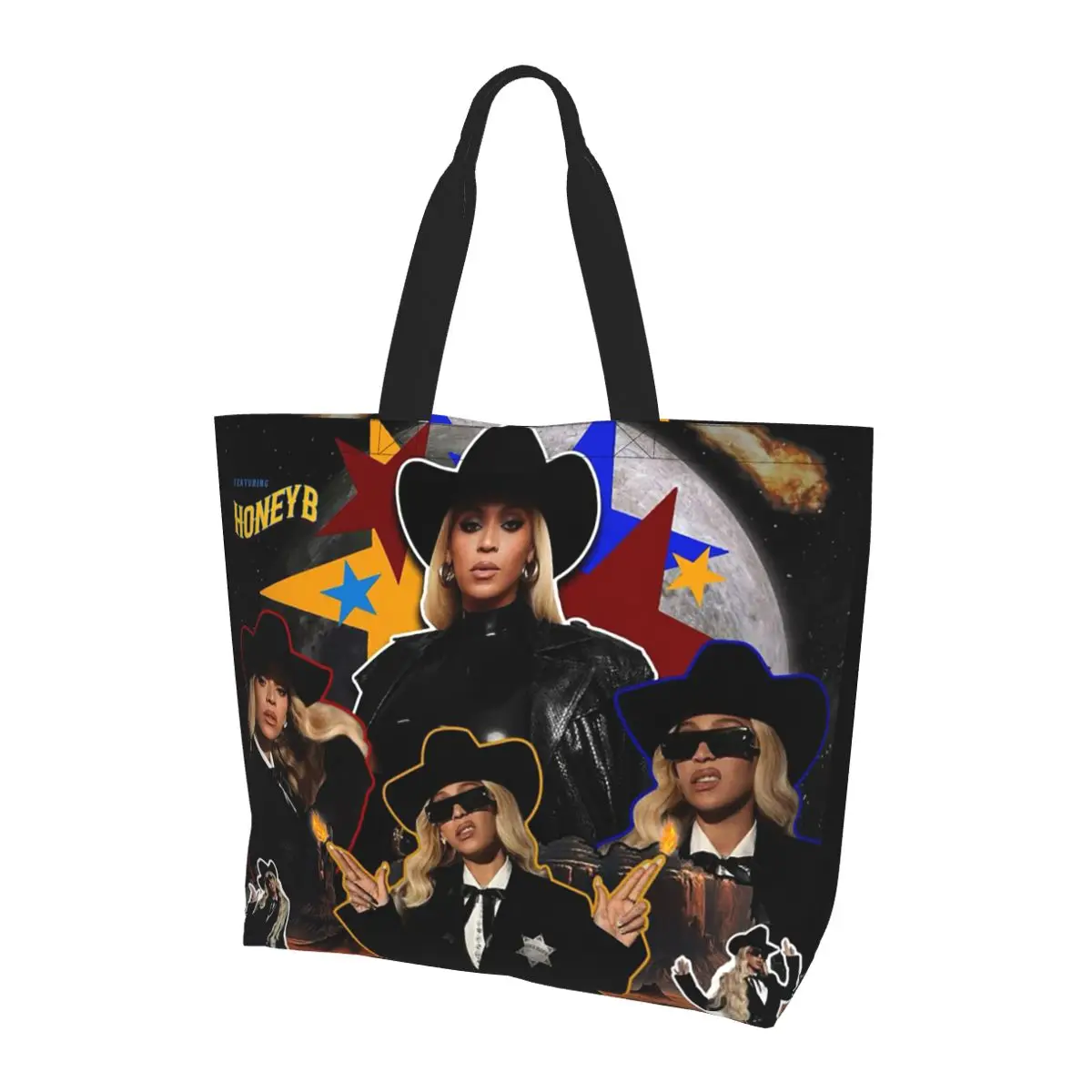 Cowboy Carter Beyonce New Album Shopping Tote Bag Canvas Large Capacity ...