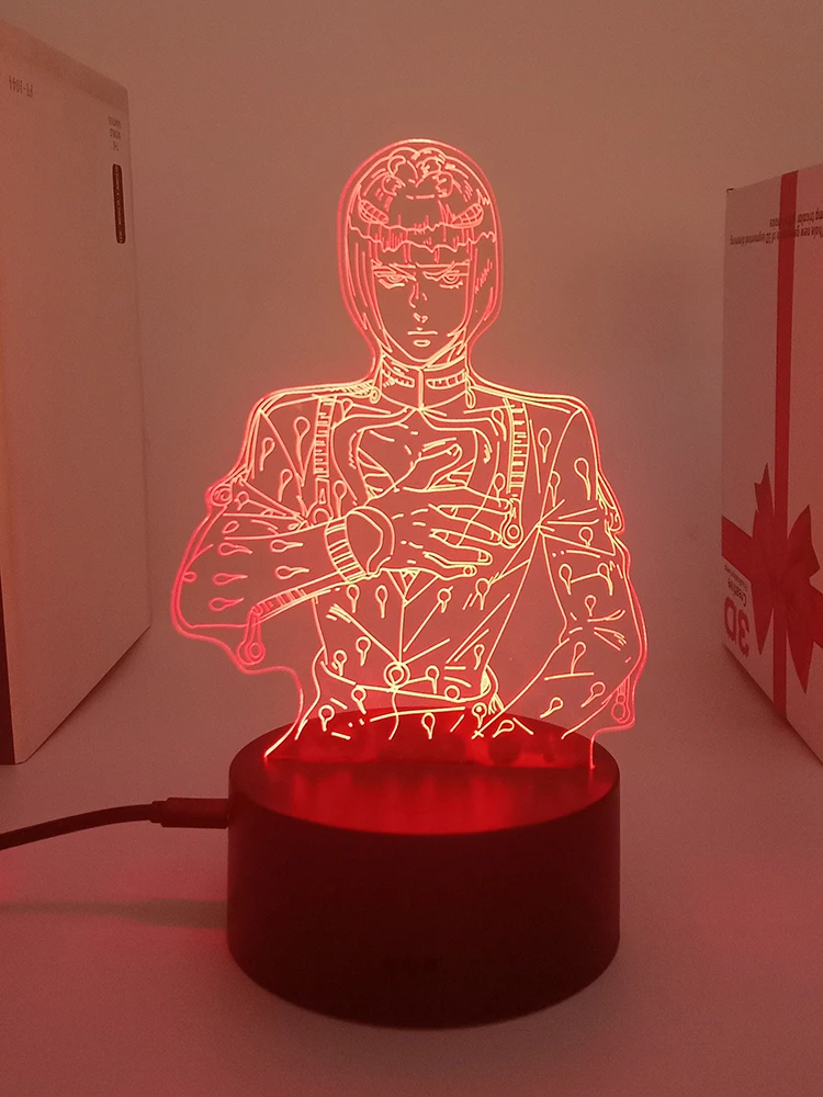 

3d Светодиодная лампа JoJo невероятные приключения Бруно буккарнати для спальни манга ночное освещение аниме экшн-фигурка украшение кавайный подарок