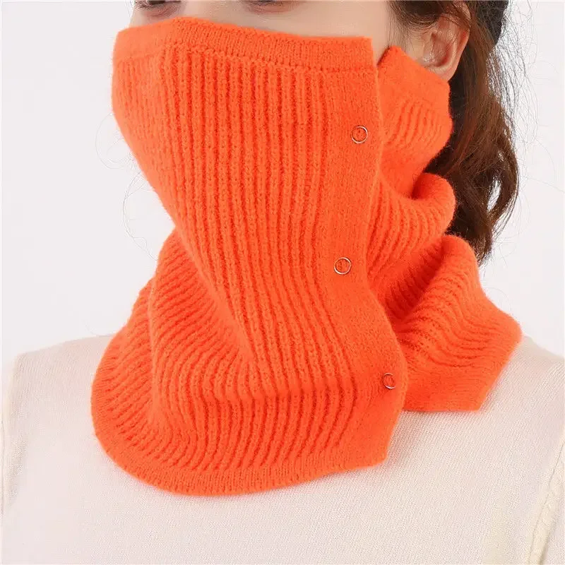 Thermal Hiking Scarves Neck Warmer Outdoor Fishing Cycling Skiing Half Face Cover Button Thick Keep Warm Sport Riding Scarf Mask