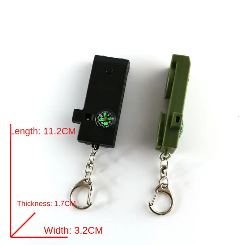 1pc 4-in-1 Outdoor Multifunctional Whistle With Compass