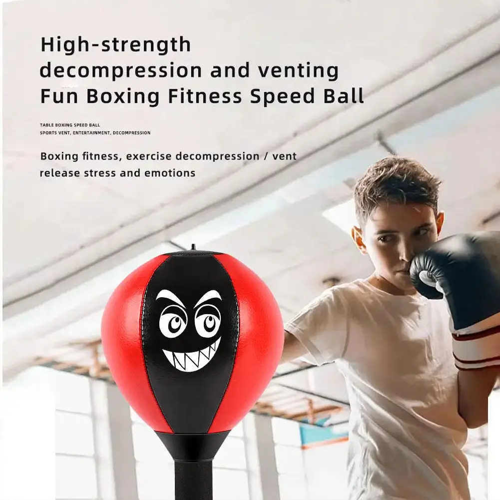 Desktop Boxing Speed Ball Punching Bag Stress Buster With Cup Suction Reduce Suction Ball Punch Cup Table Tension Boxing De H1V7