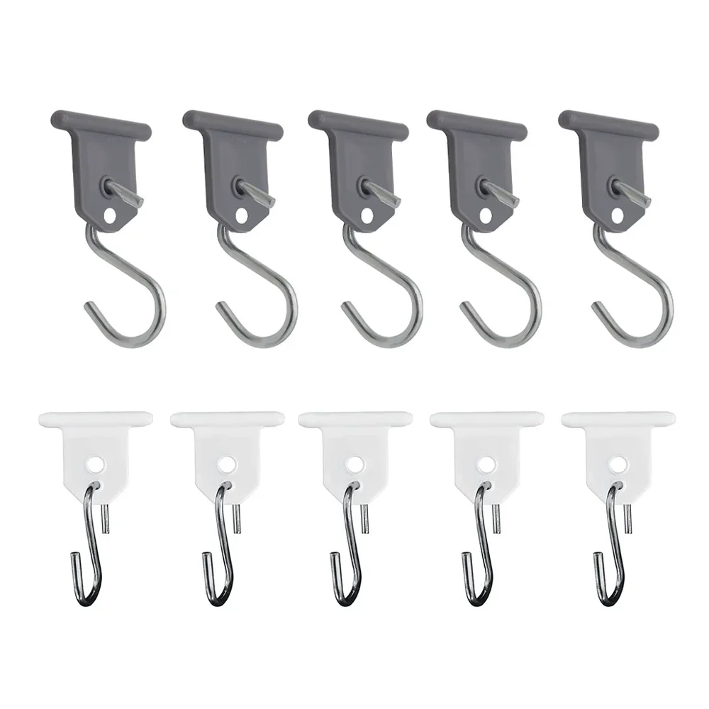 10Pcs Sturdy Awning Hooks for RV S Shaped Camping Awning Hooks Metal Party Light Hangers Hats Outdoor Camper Hanging Accessories