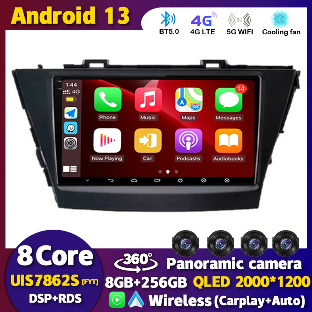 

Android 13 Carplay For Toyota Prius Plus V Alpha 2012 2013 2014 2015 2016 2017 LHD/RHD Car Radio Multimedia Player Stereo GPS BT
