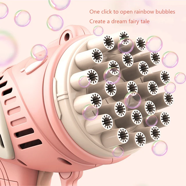 23 Holes Bubble Gun Toys Soap Bubbles Machine for Children Electric Bubble Shooter Summer Soap Water Bubbles Maker For Kids 4