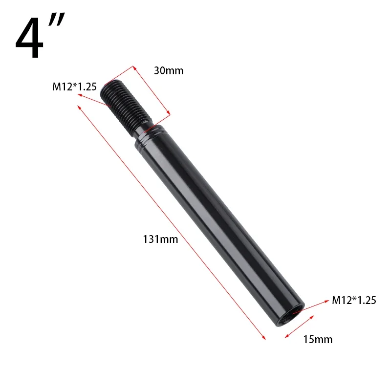 2&lsquo;&rsquo; 3&lsquo;&rsquo; 3.5&lsquo;&rsquo; 4&lsquo;&rsquo; Aluminum Shift Knob Extender Extension Lever Gear Manual Shifter Rod M10X1.5 M10X1.25 M12X1.25 Black