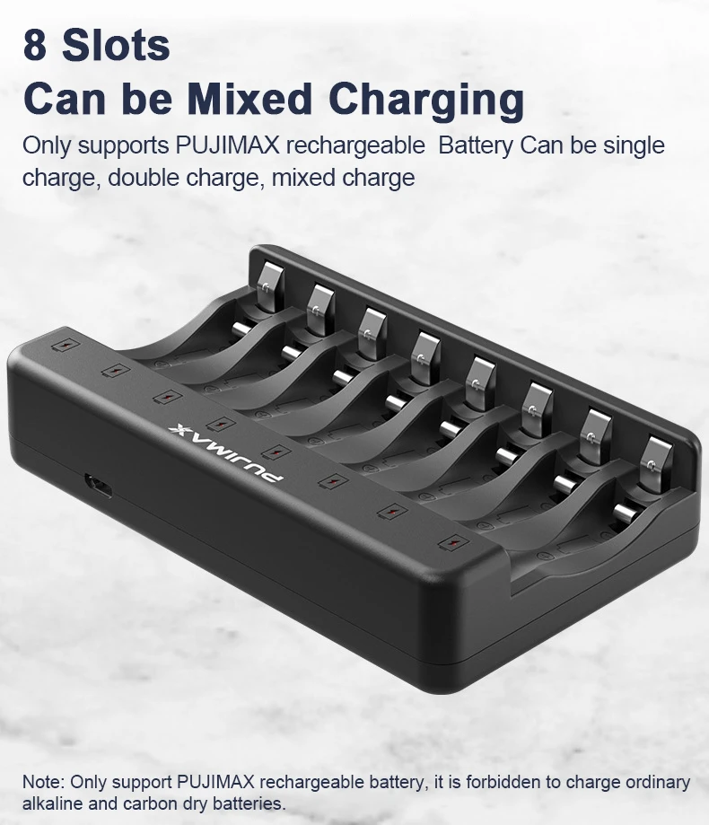  Rechargeable AA Batteries with Charger, POWEROWL 8