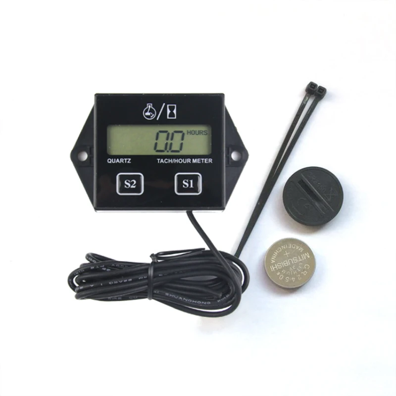 For Moto Marine Chainsaw Bike Boat Digital Engine Tach Hour Meter