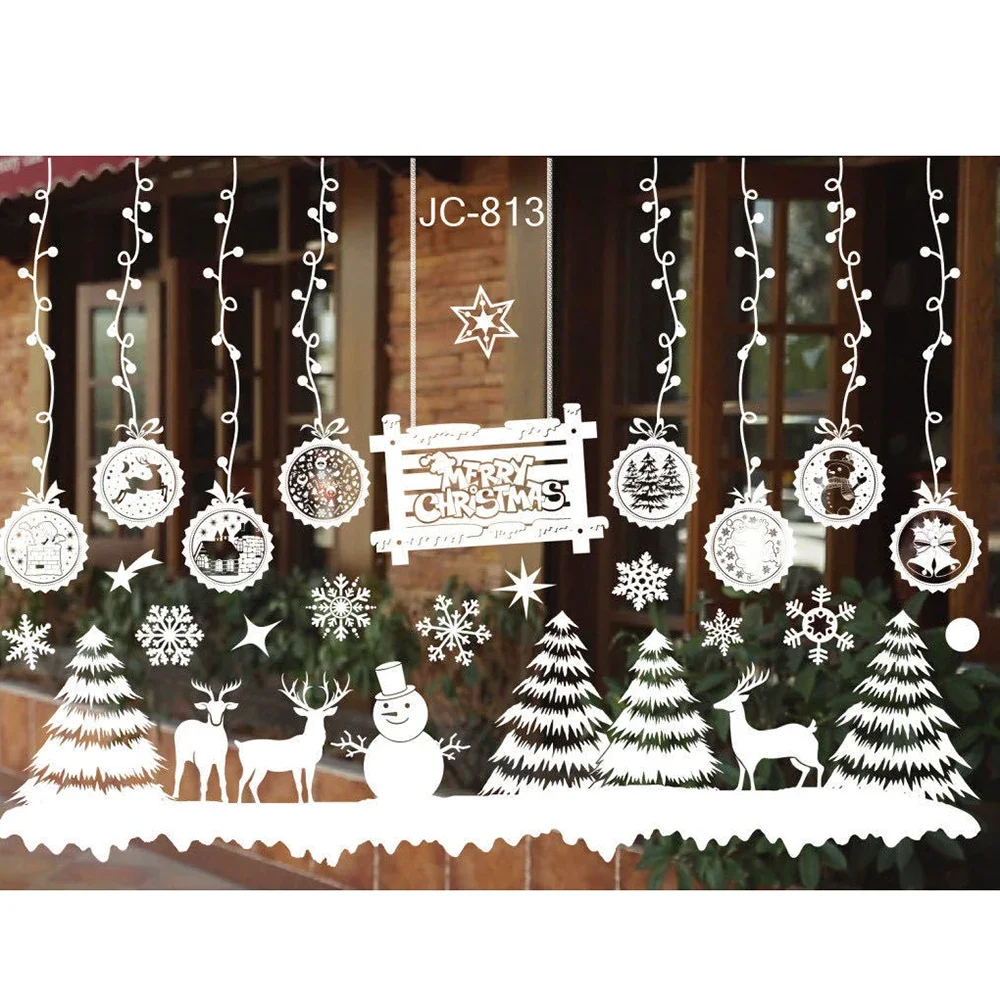 Festive Merry Christmas Decorative Window Stickers