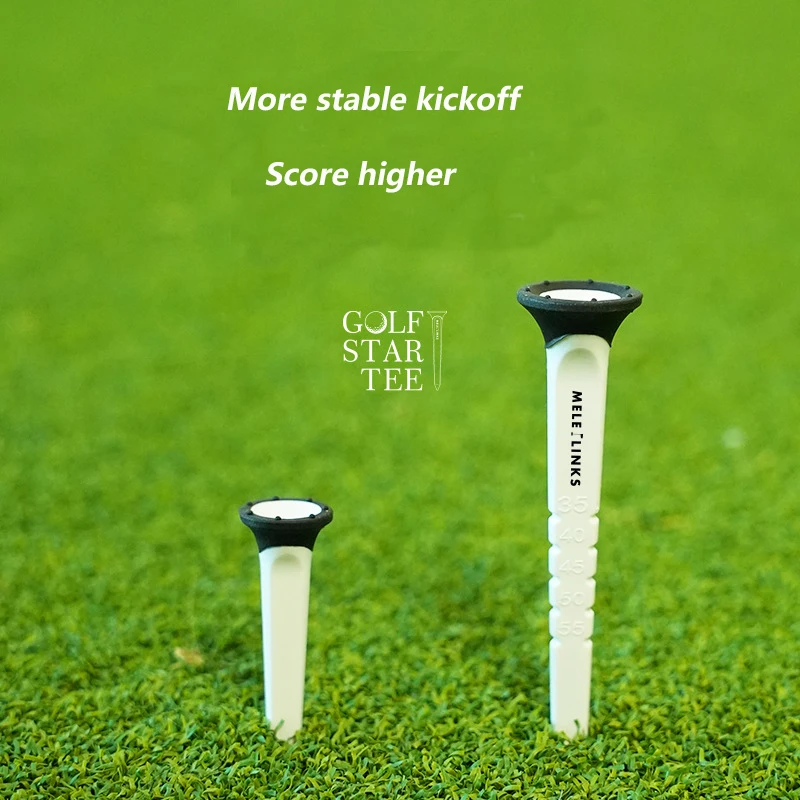 8 Pcs/Bag 79mm 45mm Golf Tees Golf Accessories Plastic Adjustable Tees Reduces Friction Side Spin Step Down Tees Drop Ship