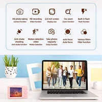 2,8-дюймовая цифровая камера CCD HD 4K для детей и студентов, портативная и компактная, идеально подходит для семейного использования. — изображение 4