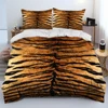 3D Tiger Print Stripe Pattern Beast Comforter Bedding Set,Duvet Cover Bed Set Quilt Cover Pillowcase,King Queen Size Bedding Set 5