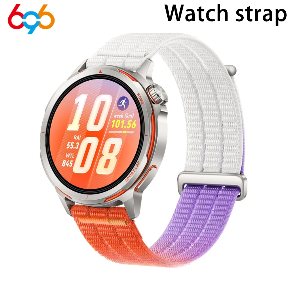 Breathable Nylon Loop Watch Strap with Two-Section Hardware and Stitched Cloud-Sense Design