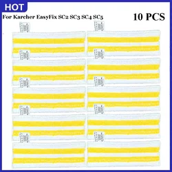 Premium Microfibre Steam Mop Cloth with Glass Scraper and Nylon Brush Accessories (10 pcs)