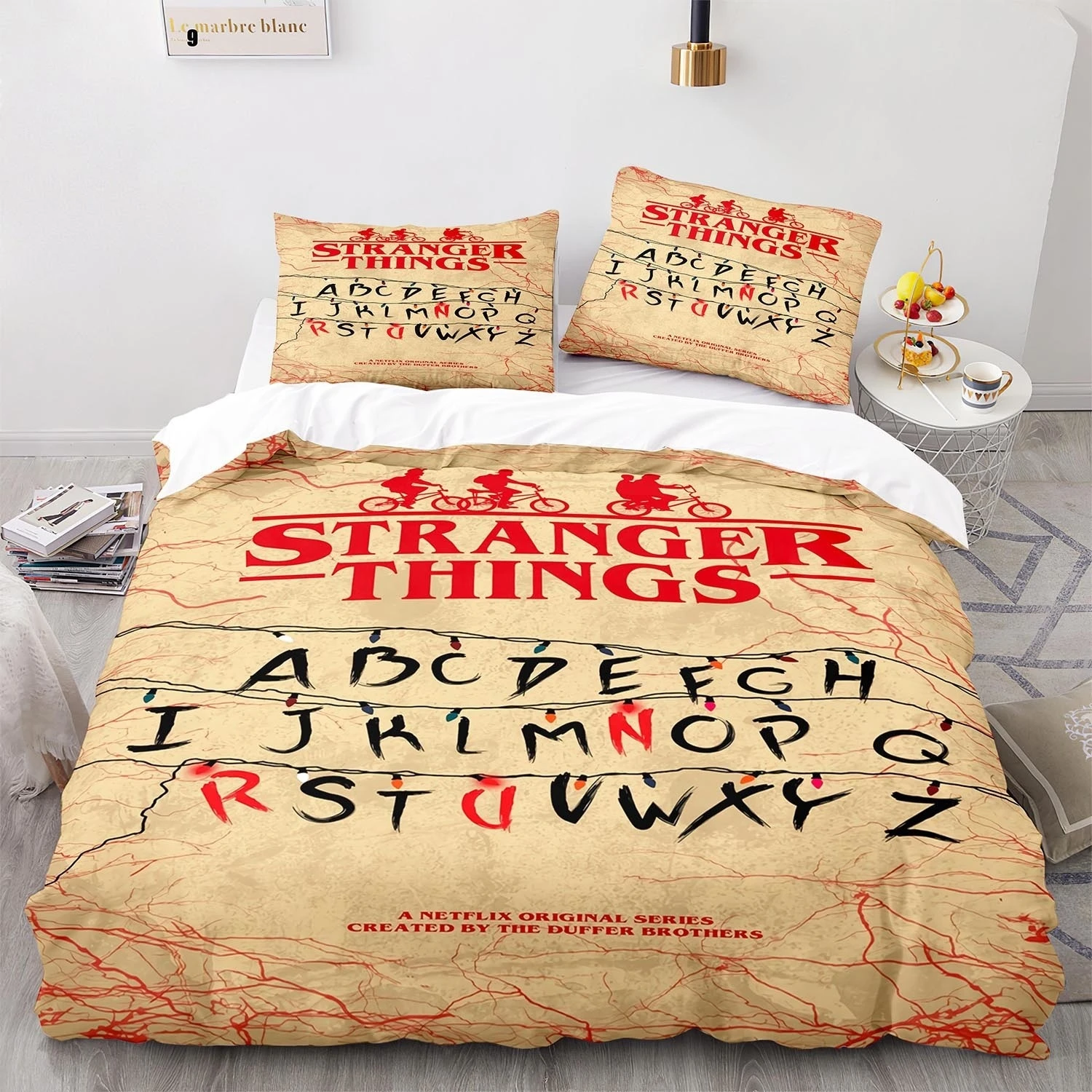 Sets 2022 Single Twin Full Queen King Size Bed Linens Stranger Things