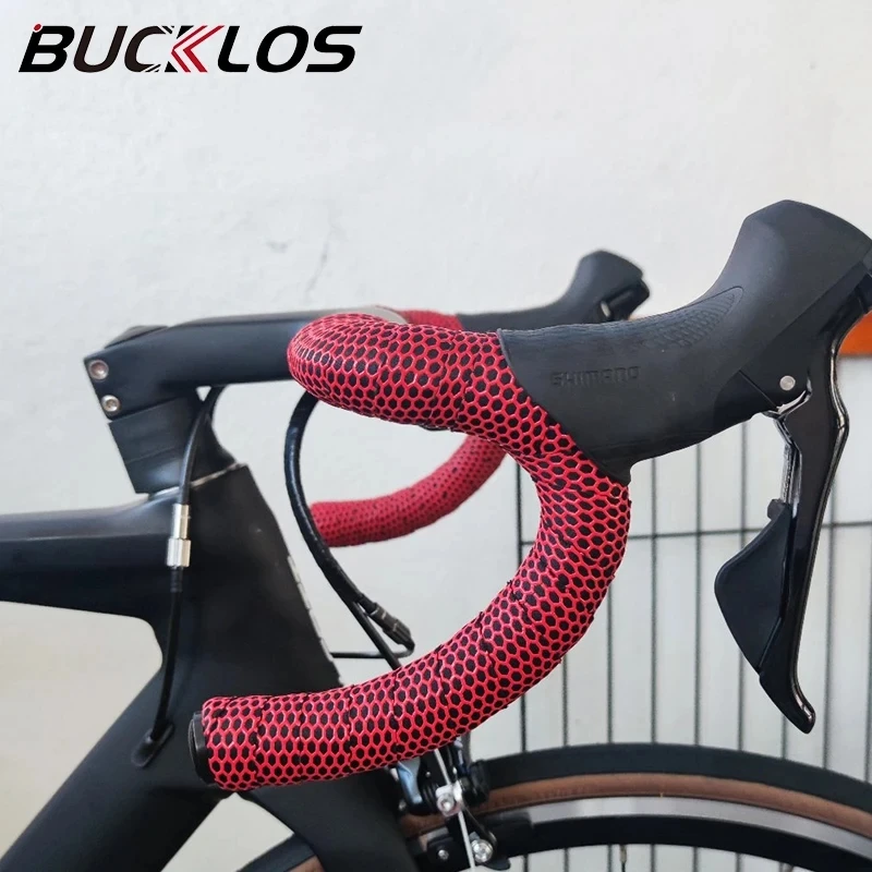 BUCKLOS Road Bike Tapes Silicone Bike Handlebar Cover Soft Anti-slip Bike Handlebar Tapes Band Racing Bicycle Handle Strap