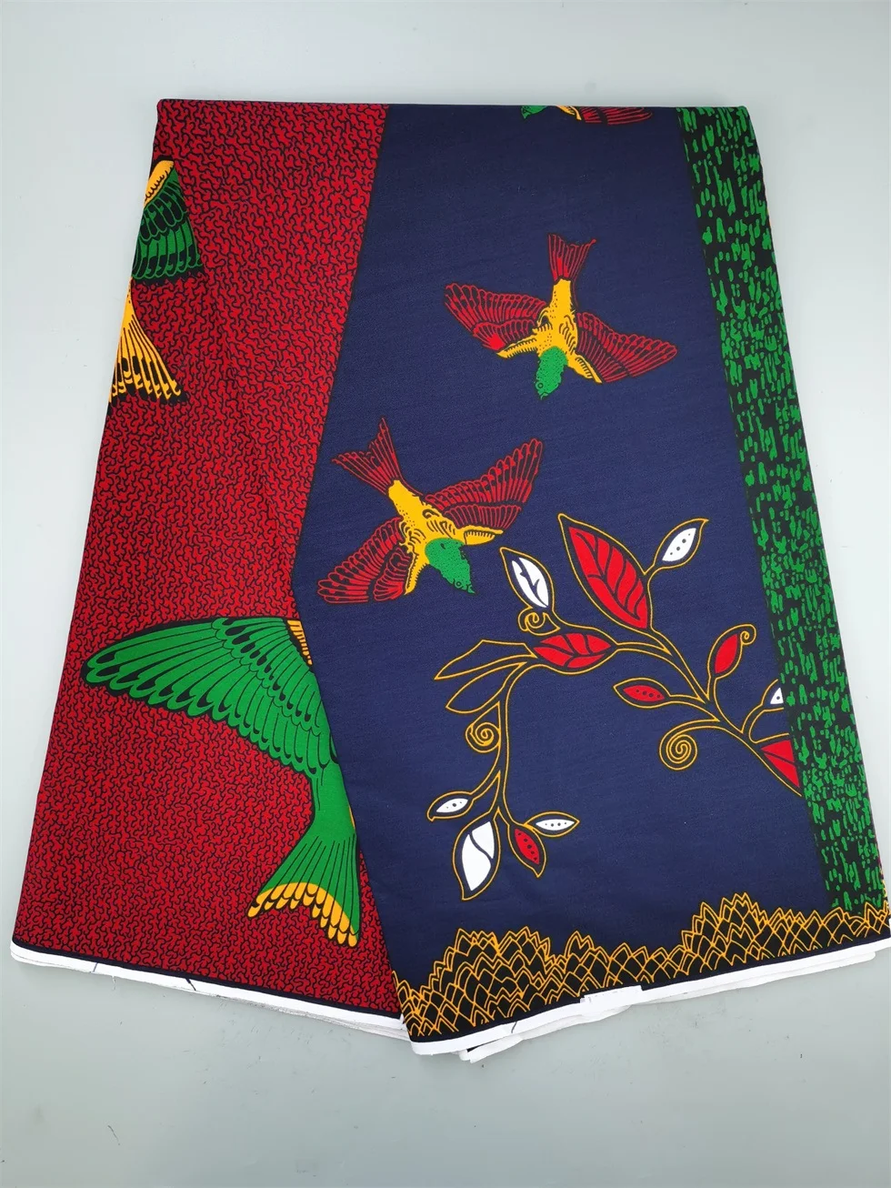 Authentic Wax Print Fabric African Dress Material 100% Cotton, 6 Yards