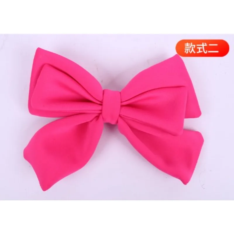 

Excluding Helmet Rose Macaron Color Cycling Headwear with Double-layer Bow Helmet Decoration Accessories Cute and Cool Style