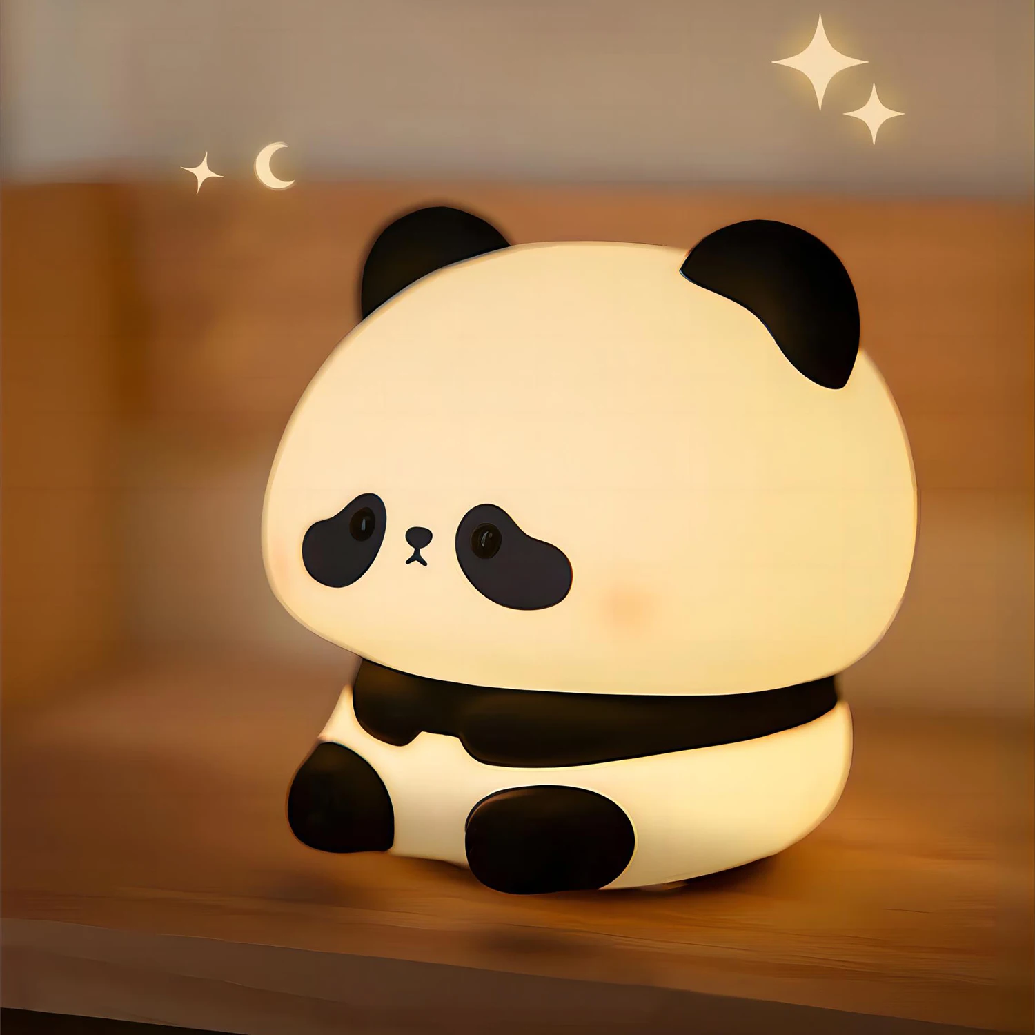 Panda noc světel pro děti roztomilá živočich silikon časovací dobíjecí lampa kreslený panda ložnice dekorace děti chlapci dívčí dar