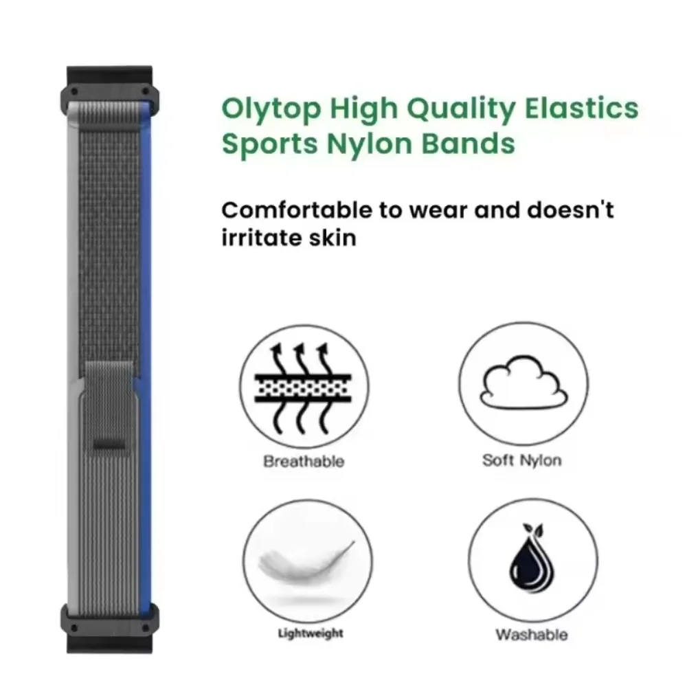 Versatile Soft Nylon Trail Loop Strap - QuickFit 26mm/22mm/20mm Watchband