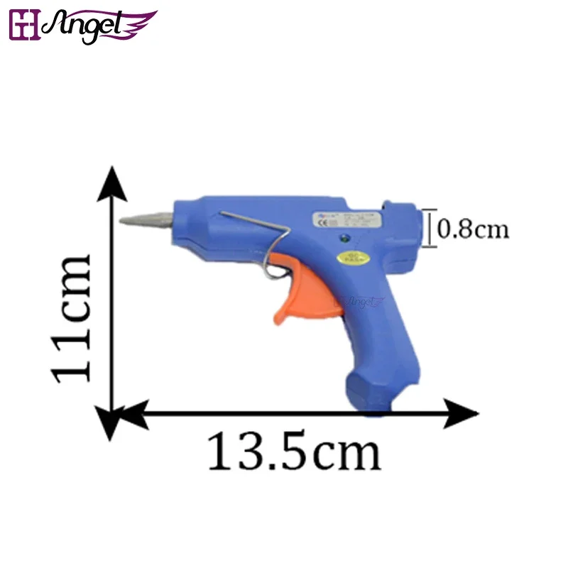 20W 7mm Mini Hot Melt Glue Stick Gun High Temp Electric Heat Repair Tools for Keratin Fusion Hair Extensions Angels Professional