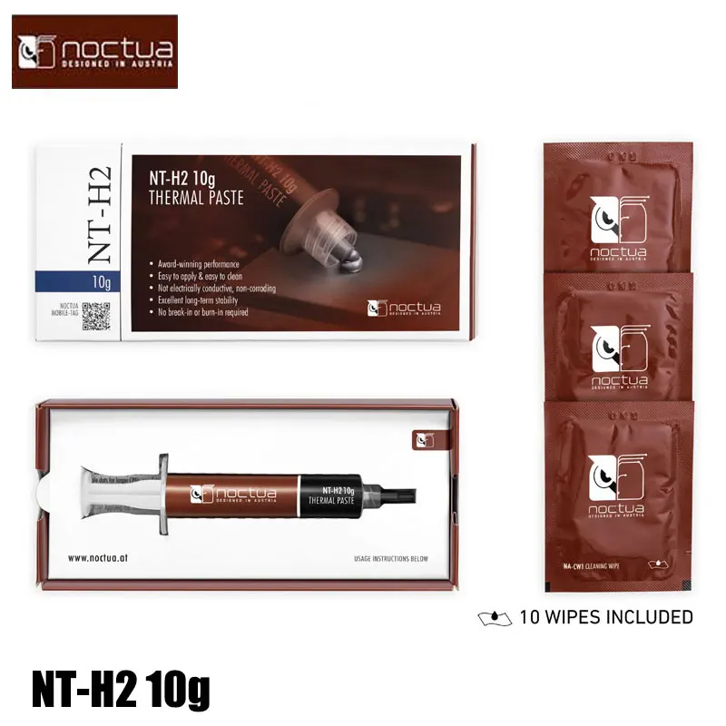 

Noctua NT-H1 NT-H2 3.5g/10g Thermal Conductive Grease Notebook Graphics CPU Chassis Radiator Thermal Conductive Grease