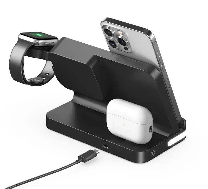 Drahtloser Ladeständer für iPhone 17–12 Samsung S25 S22 Ultra Fold Z Flip Galaxy Watch Active Buds Schnellladestationshalter – Detail 6