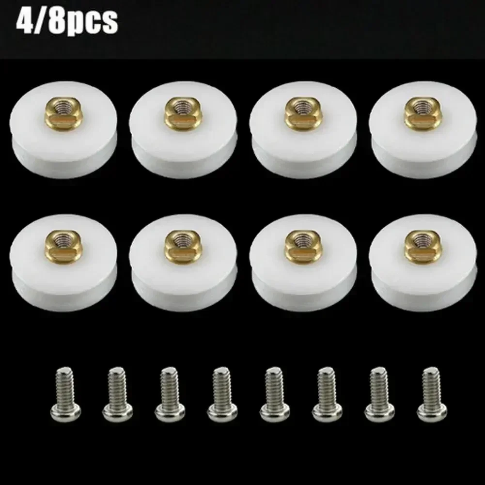8pcs Durable Shower Room Bathroom Door Rollers Shower Runners Part Room Wheels 22mm Accessories shower door rollers shower room pulley shower room rollers shower room accessories