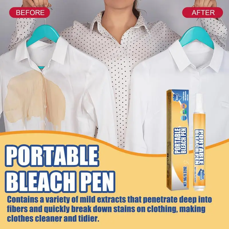 Stain Stick Laundry Stain Remover Portable Pen Remover Clothes Lightweight Travel Bleach Pen